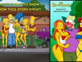 Krustie's Vacation Camp with sensational chicks&excl; - The Simptoons